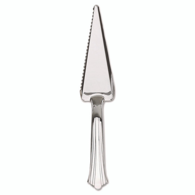 WNA, INC. RFCTR Reflections Heavyweight Plastic Cake Cutter, Silver, 40/Carton