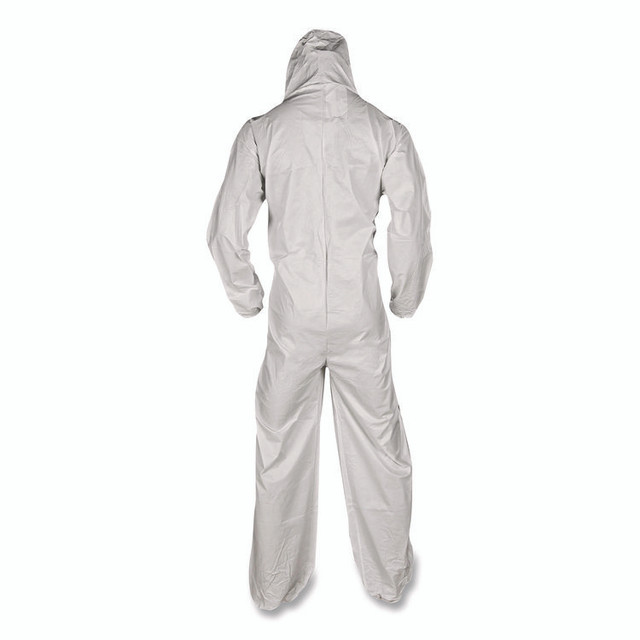 SMITH AND WESSON KleenGuard™ 38943 KGA35 Liquid and Particle Protection Coveralls, Elastic Wrists, Ankles and Hood, 4X-Large, White, 25/Carton