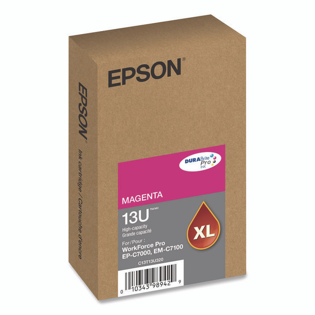 EPSON AMERICA, INC. T13U320 T13U320 (T13U) DURABrite Pro High-Yield Ink, 4,600 Page-Yield, Magenta