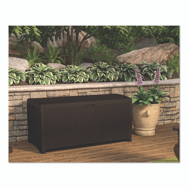 SUNCAST CORPORATION DBW9200 Large Deck Box, 13.23 cu ft, 50" x 25.5" x 25.5", Java