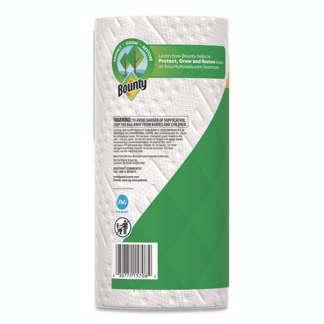 PROCTER & GAMBLE Bounty® 15708 Select-a-Size Kitchen Roll Paper Towels, 2-Ply, 5.9 x 11, White, 82 Sheets/Double Roll, 24 Rolls/Carton