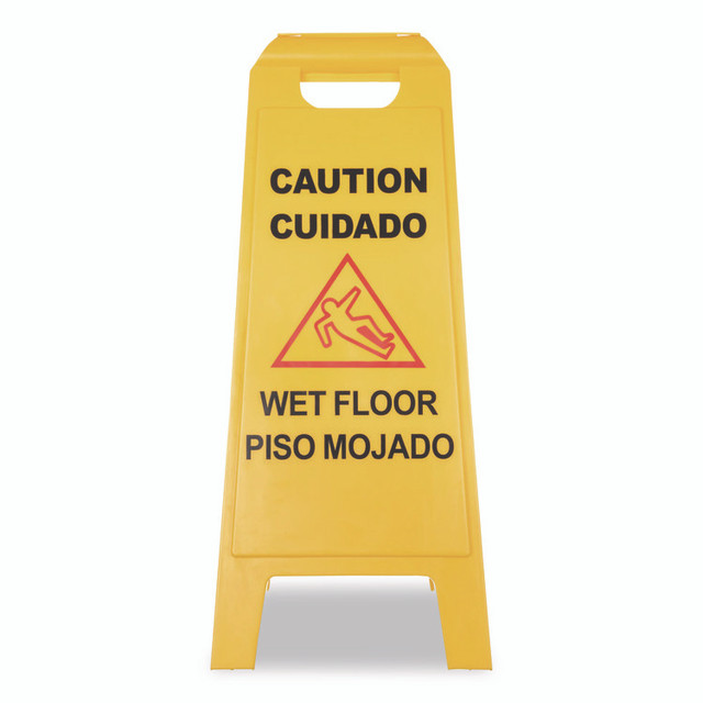 CFS BRANDS Carlisle 3690000 Wet Floor Sign (English/Spanish), 11 x 25 x 25, Yellow