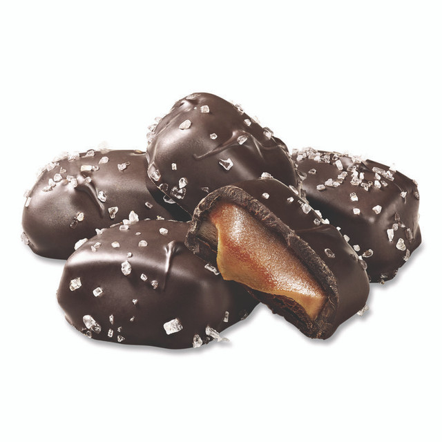 MORLEY CANDY MAKERS INC Sanders® KAR04002 Small Batch Wonders Snack Size Dark Chocolate Sea Salt Caramels, 0.5 oz Individually Wrapped, 48/Box