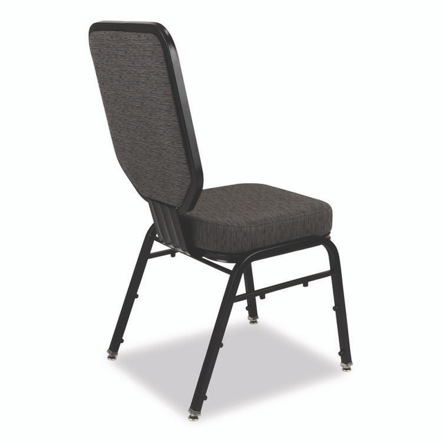 NATIONAL PUBLIC SEATING NPS® 9690BG2 Flex-Back Banquet Chair, Supports Up to 500 lbs, 18.6" Seat Height, Morticia Onyx Seat/Back, Black Base, 2/Pack