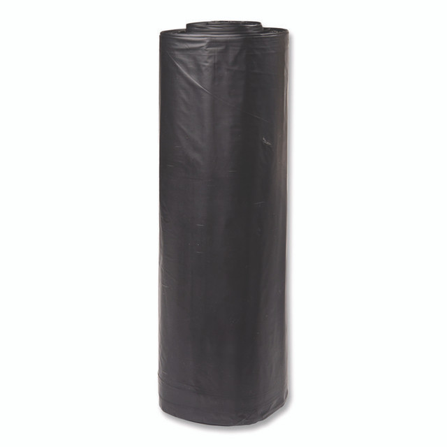 INTEGRATED BAGGING SYSTEMS Inteplast Group SLW3858SPK Low-Density Commercial Can Liners, 60 gal, 1.15 mil, 38 x 58, Black, Interleaved Roll, 25 Bags/Roll, 4 Rolls/Carton