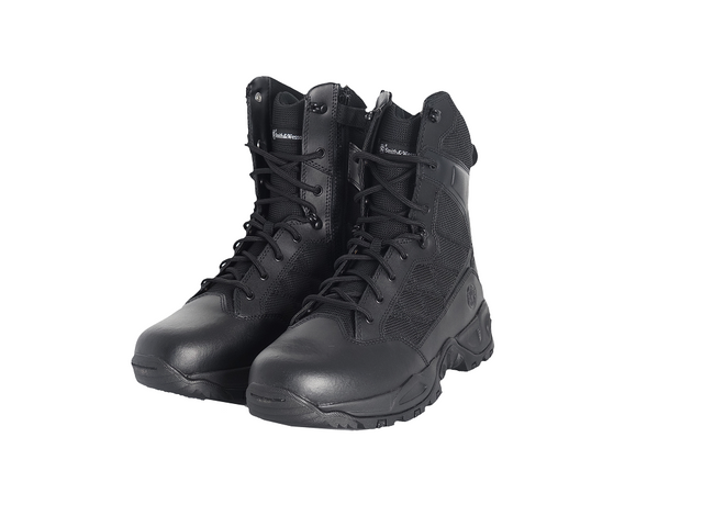 Smith & Wesson Footwear 206001-100-10.5R Scout 8"" Hot Weather Side-Zip Polishable Toe , Smith & Wesson