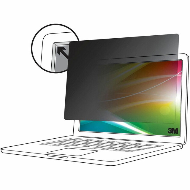 3M BP156W9B 3M&trade; Bright Screen Privacy Filter for 15.6in Laptop, 16:9, BP156W9B