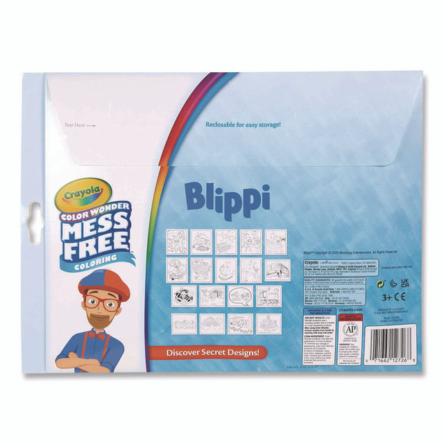 BINNEY & SMITH / CRAYOLA 752726 Blippi Color Wonder Kit, Includes Five Markers, Ages 3 and Up, 18 Pages