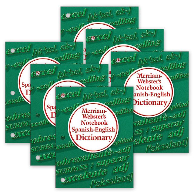MERRIAM - WEBSTER  INC Merriam-Webster Merriam-Webster's Notebook Spanish-English Dictionary, Pack of 6