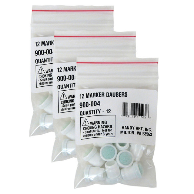 ROCK PAINT DISTRIBUTING CORP Handy Art® Marker Daubers Tips, 12 Per Pack, 3 Packs