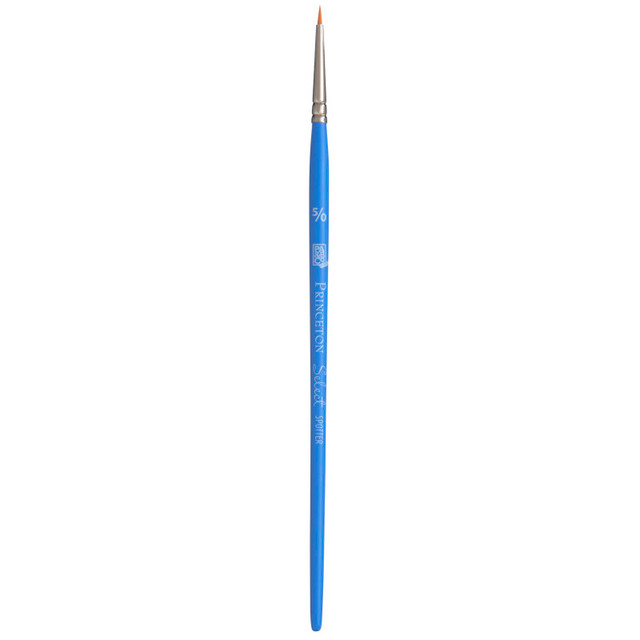 DIXON FINE ART Princeton Select Artiste Spotter Brush, Synthetic Bristles, Short Handle Mixed Media Paintbrush, Jewel Blue, Size 5/0, 1 Count DIXON FINE ART Princeton Select Artiste Spotter Brush, Synthetic Bristles, Short Handle Mixed Media Paintbrush, Jewel Blue, Size 5/0, 1 Count