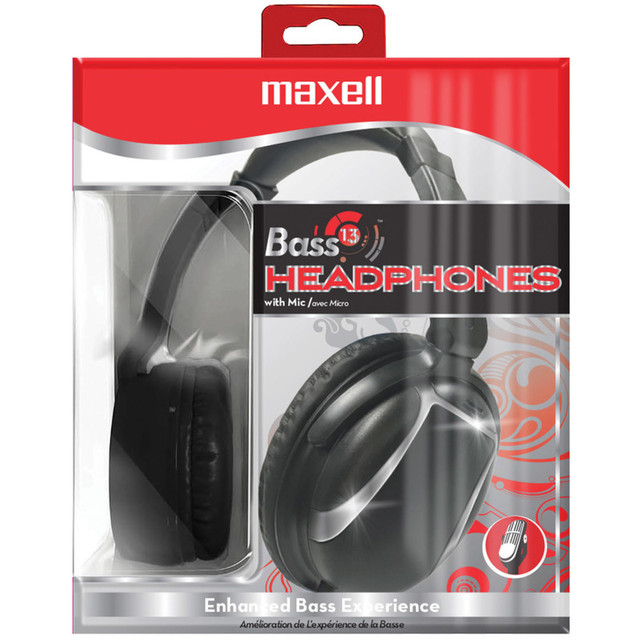 MAXELL CORP OF AMERICA Maxell Bass13™ Headphones with Mic