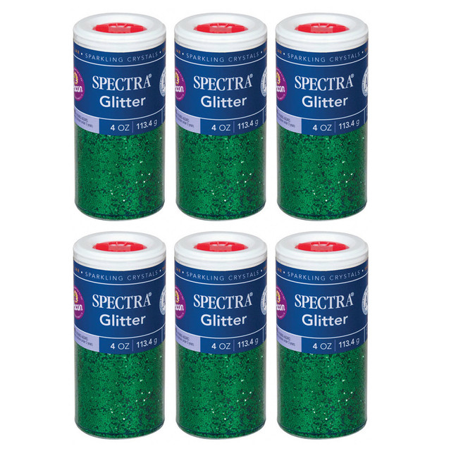 DIXON TICONDEROGA CO Spectra® Glitter, Green, 4 oz. Per Jar, 6 Jars