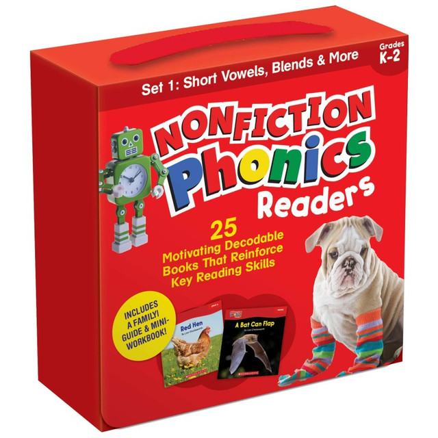 SCHOLASTIC TEACHING RESOURCES Scholastic Teaching Solutions Nonfiction Phonics Readers: Short Vowels, Blends & More, Single-Copy Set, 25 Books