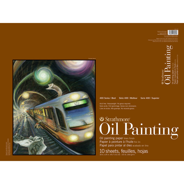 DIXON FINE ART Strathmore 400 Series Oil Pad, 10 Sheet, 18x24 inch, 1 Count