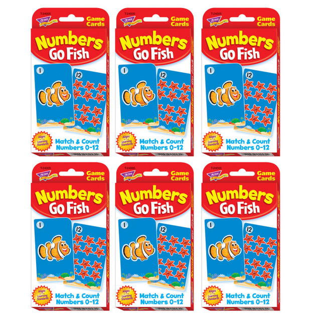 TREND ENTERPRISES INC. TREND Challenge Cards® Numbers Go Fish, 6 Sets