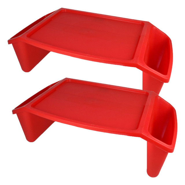 ROMANOFF PRODUCTS Romanoff Lap Tray, Red, Pack of 2