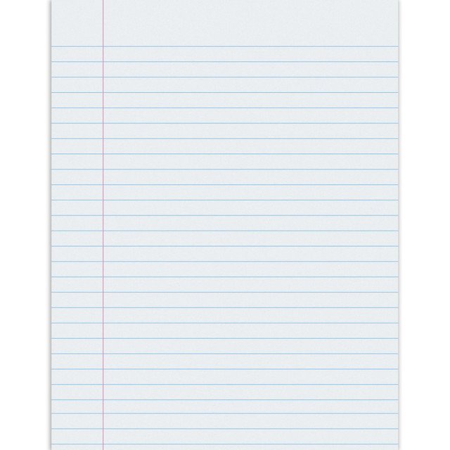 DIXON TICONDEROGA CO Pacon® Composition Paper, White, Red Margin, 3/8" Ruled, 8-1/2" x 11", 500 Sheets