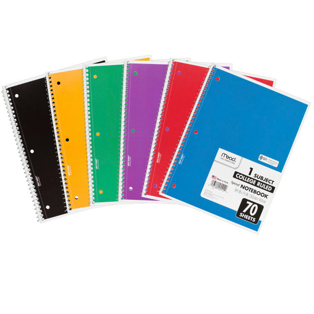 MEAD - ACCO BRANDS USA LLC Mead® Spiral Notebook, College Ruled, 7.5" x 10.5" 70 Sheets, 1 Subject