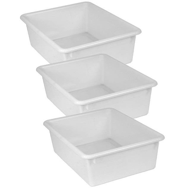 ROMANOFF PRODUCTS Romanoff Double Stowaway® Tray Only, White, Pack of 3