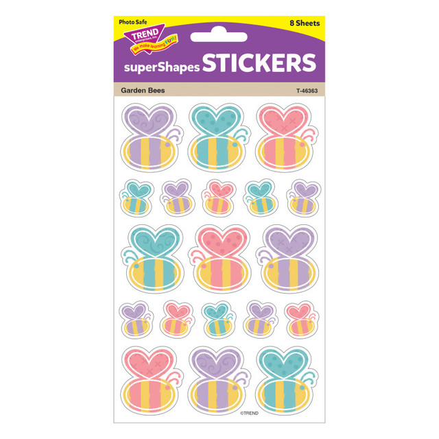TREND ENTERPRISES INC. TREND Garden Bees Large superShapes Stickers, 152 Count