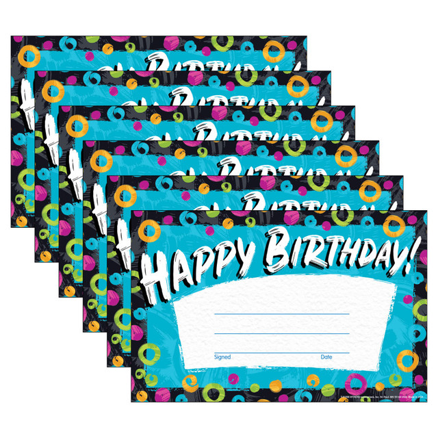TREND ENTERPRISES INC. TREND Color Harmony Birthday Recognition Awards, 30 Per Pack, 6 Packs