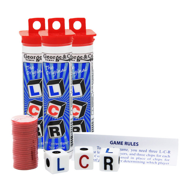 KOPLOW GAMES INC. Koplow Games Left, Center, Right Dice Game, Pack of 3