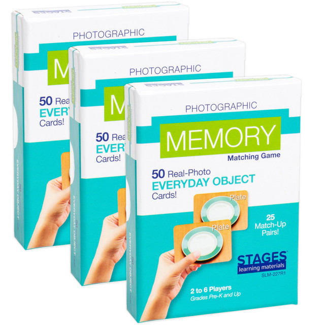 STAGES LEARNING MATERIALS Stages Learning Materials Memory Games - Everyday Objects, Pack of 3