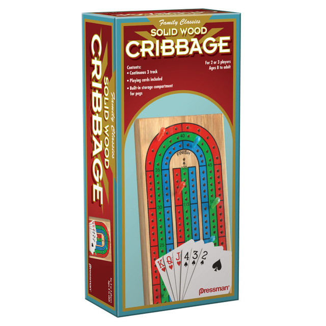 PRESSMAN DBA GOLIATH Pressman Folding Cribbage w/Cards in Box Sleeve
