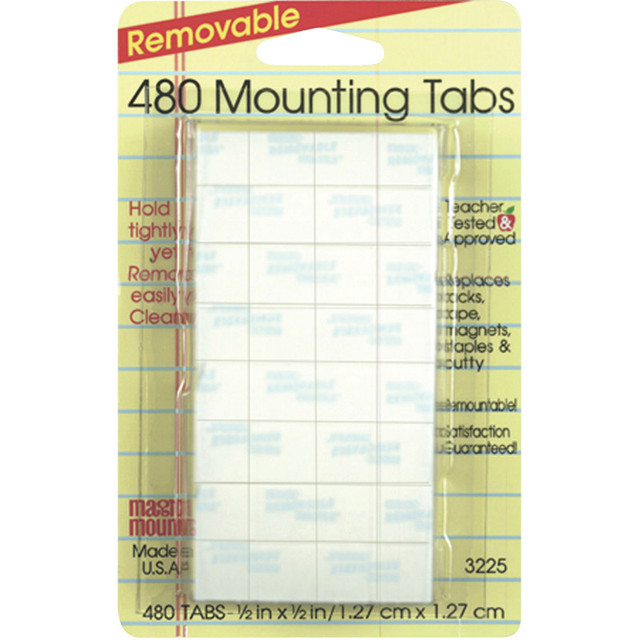 MILLER STUDIO Magic-Mounts® Removable Mounting Tabs, 1/2" x 1/2", Pack of 480