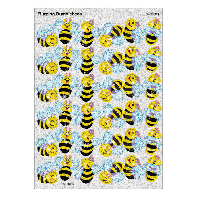 TREND ENTERPRISES INC. TREND Buzzing Bumblebees Sparkle Stickers®, 72 ct