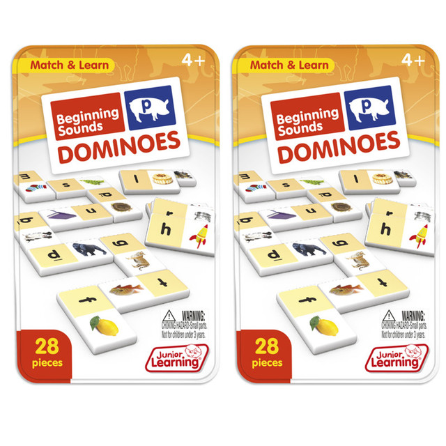 JUNIOR LEARNING Junior Learning® Beginning Sounds Dominoes, 2 Sets