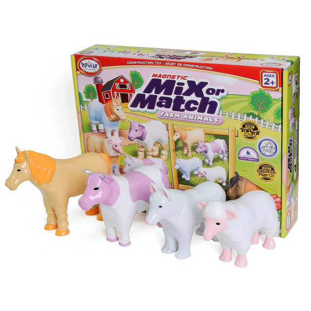POPULAR PLAYTHINGS Popular Playthings Magnetic Mix or Match® Farm Animals, Pastel