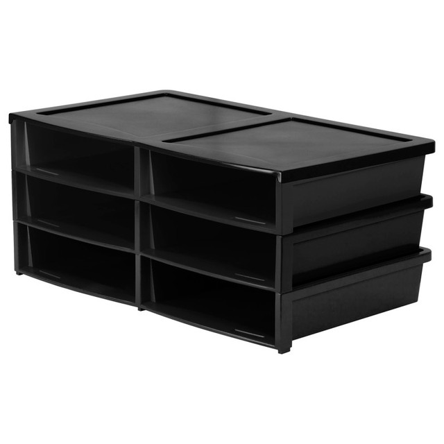 STOREX INDUSTRIES Storex Quick Stack Organizer, Black