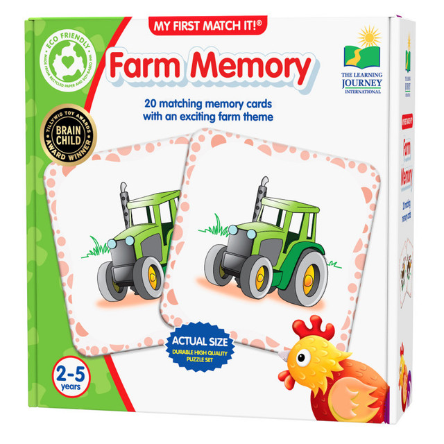 UNIVERSITY GAMES The Learning Journey International My First Memory Game - Farm