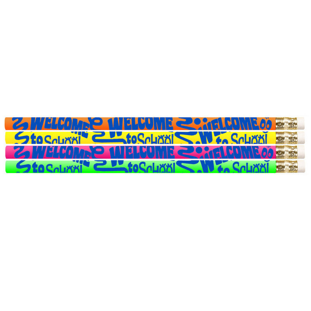 MUSGRAVE PENCIL CO INC Musgrave Pencil Company Welcome To School Motivational Pencils, 12 Per Pack, 12 Packs