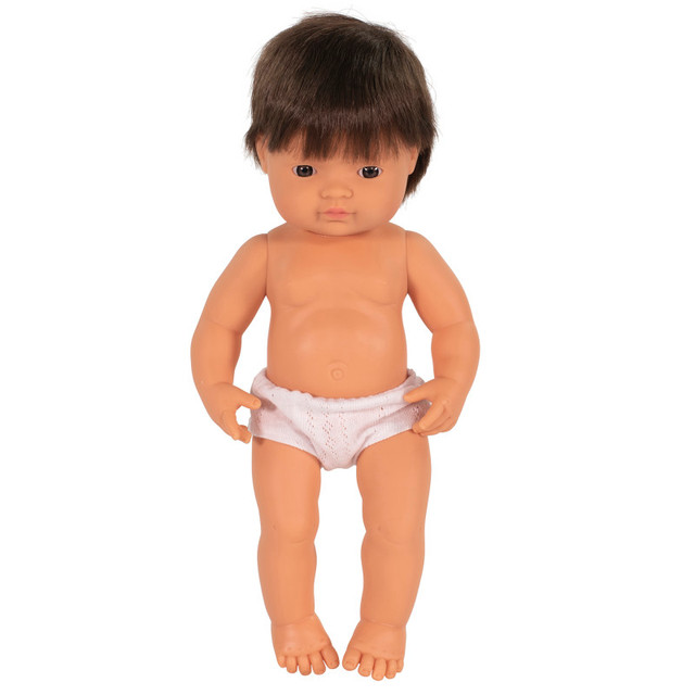 MINILAND EDUCATIONAL CORPORATION Miniland Anatomically Correct 15" Baby Doll, Caucasian Boy, Brunette