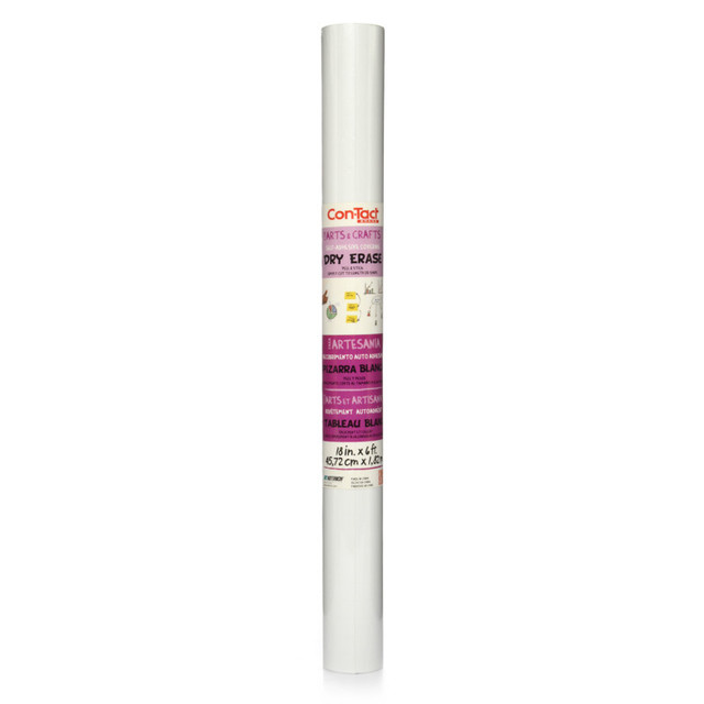 KITTRICH CORPORATION Con-Tact® Brand Adhesive Roll, Dry Erase, 18" x 6'