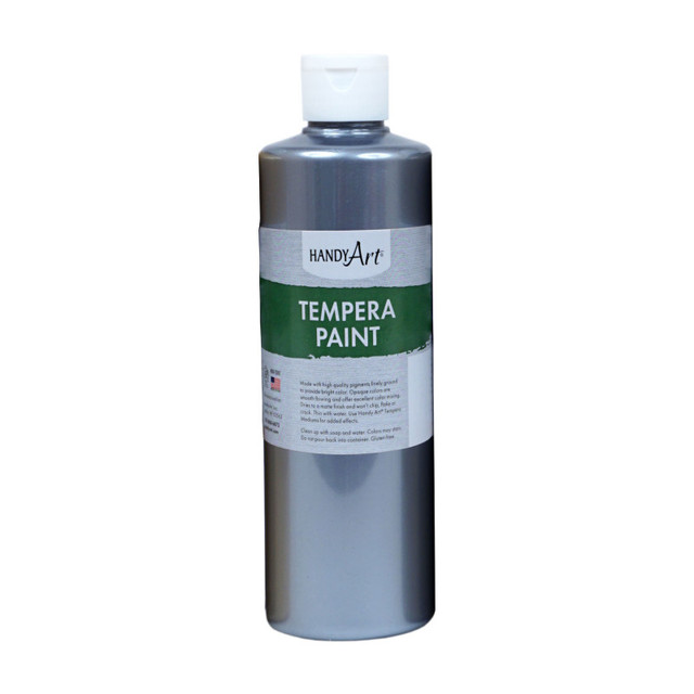 ROCK PAINT DISTRIBUTING CORP Handy Art® Metallic Tempera Paint, 16 oz., Silver