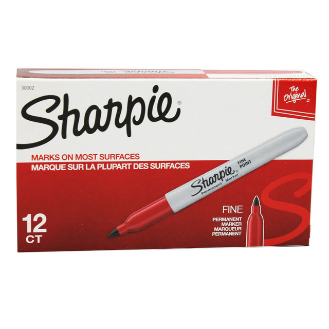 NEWELL BRANDS DISTRIBUTION LLC Sharpie® Fine Point Permanent Marker, Red, Box of 12