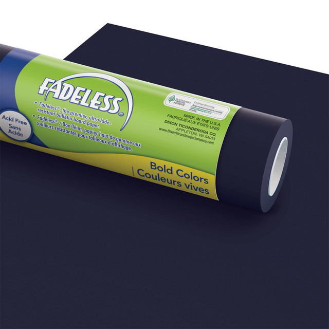 DIXON TICONDEROGA CO Fadeless® Bulletin Board Art Paper, Rich Blue, 48" x 50', 1 Roll