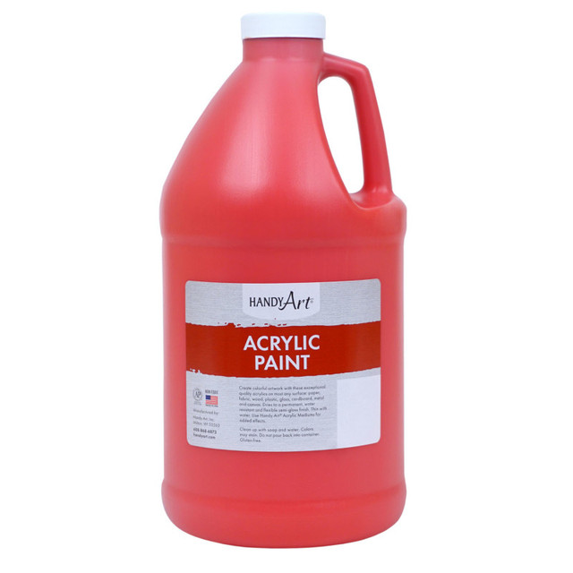 ROCK PAINT DISTRIBUTING CORP Handy Art® Acrylic Paint Half Gallon, Vermilion