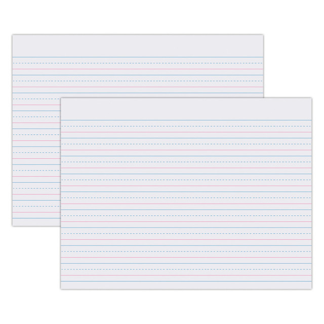 DIXON TICONDEROGA CO Zaner-Bloser® Sulphite Handwriting Paper, Dotted Midline, Grade 2, 1/2" x 1/4" x 1/4" Ruled Long, 10-1/2" x 8", , 500 Sheets Per Pack, 2 Packs