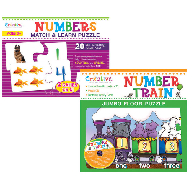PBS PUBLISHING Creative Teaching Materials Numbers Puzzle Bundle, Set of 2