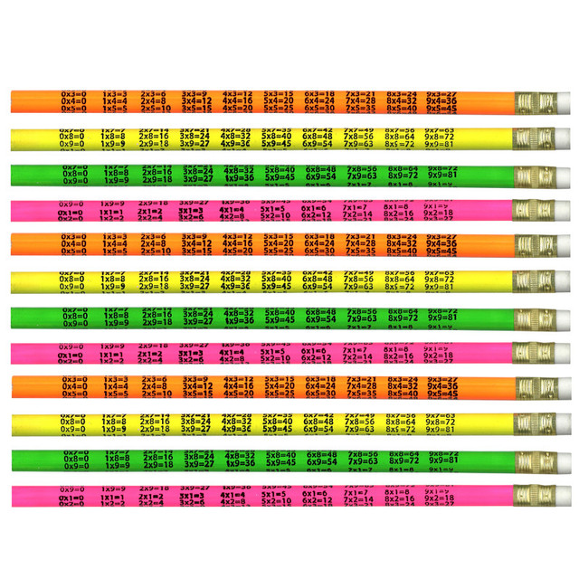 LAROSE INDUSTRIES- ROSE MOON Moon Products Pencils Multiplication, 12 Per Pack, 12 Packs
