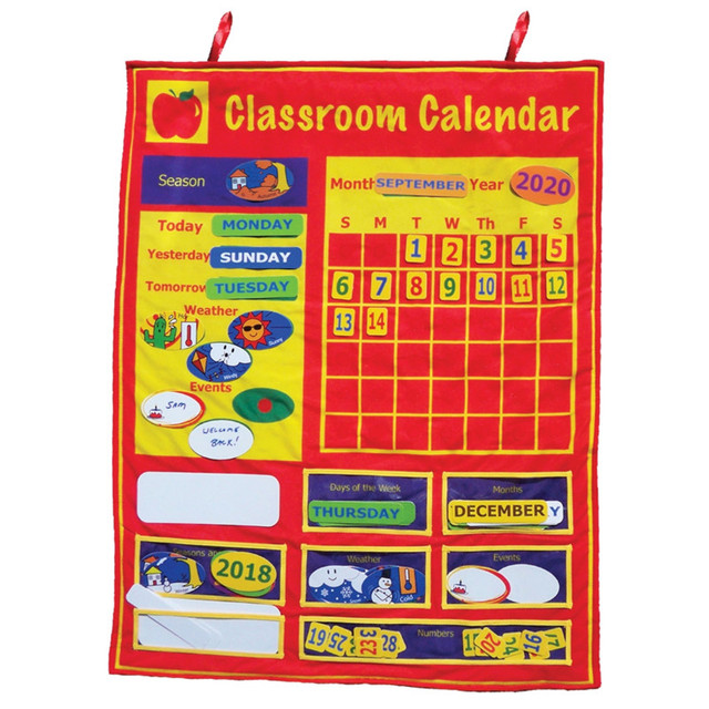 GET READY KIDS Get Ready Kids Classroom Calendar, 36"H x 26"W