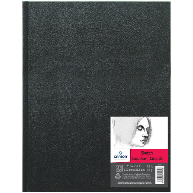 DIXON FINE ART Canson Artist Series Sketch Art Book, Black Cover, Hardbound, 90 Sheet, 11x14 inch, 1 Count
