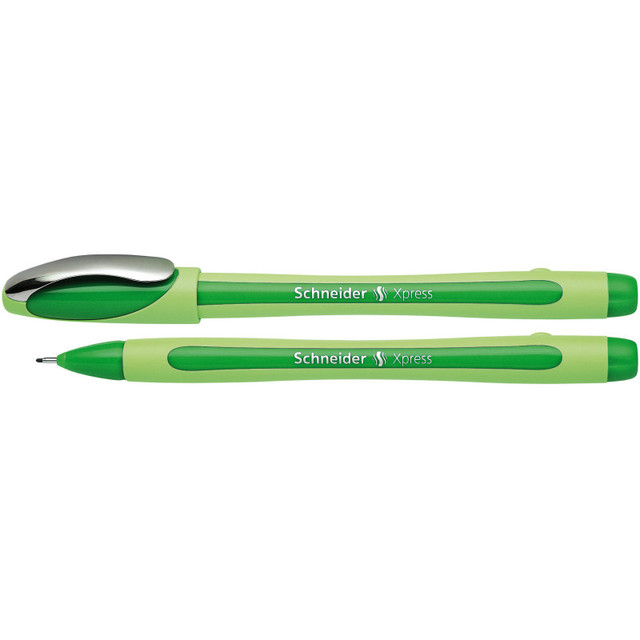 REDIFORM INC Schneider® Xpress Premium Fineliner Pen, Fiber Tip, 0.8 mm, Green Ink, Single Pen