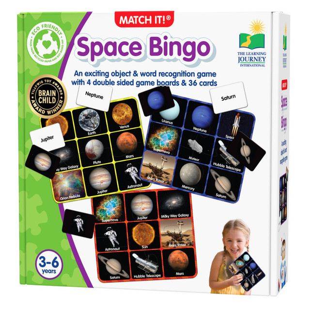 UNIVERSITY GAMES The Learning Journey International Match It! Bingo - Space