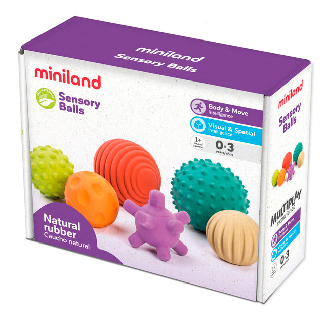 MINILAND EDUCATIONAL CORPORATION Miniland Sensory Balls, Set of 6